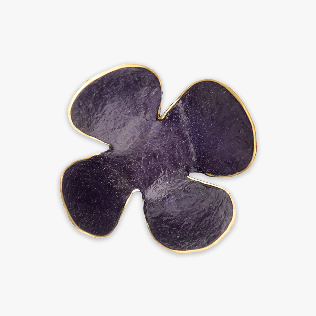 handmade 'blume' flower ring - lilac by dora haralambaki